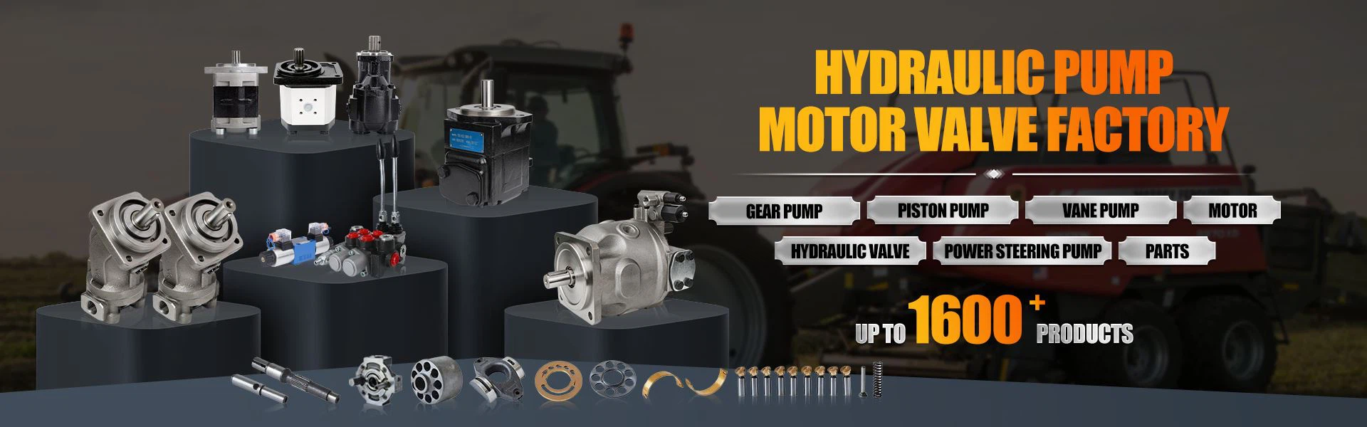 Poocca offer a wide range of hydraulic components, including gear pumps, piston pumps, vane pumps, motors, hydraulic valves, power steering pumps, and parts, with over 1600 products available.
